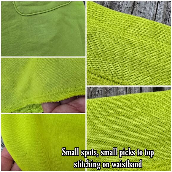 Neon Yellow/Green Nike AIR Shorts Size XL Graphic Print Drawstring Gym Pockets - Picture 5 of 8
